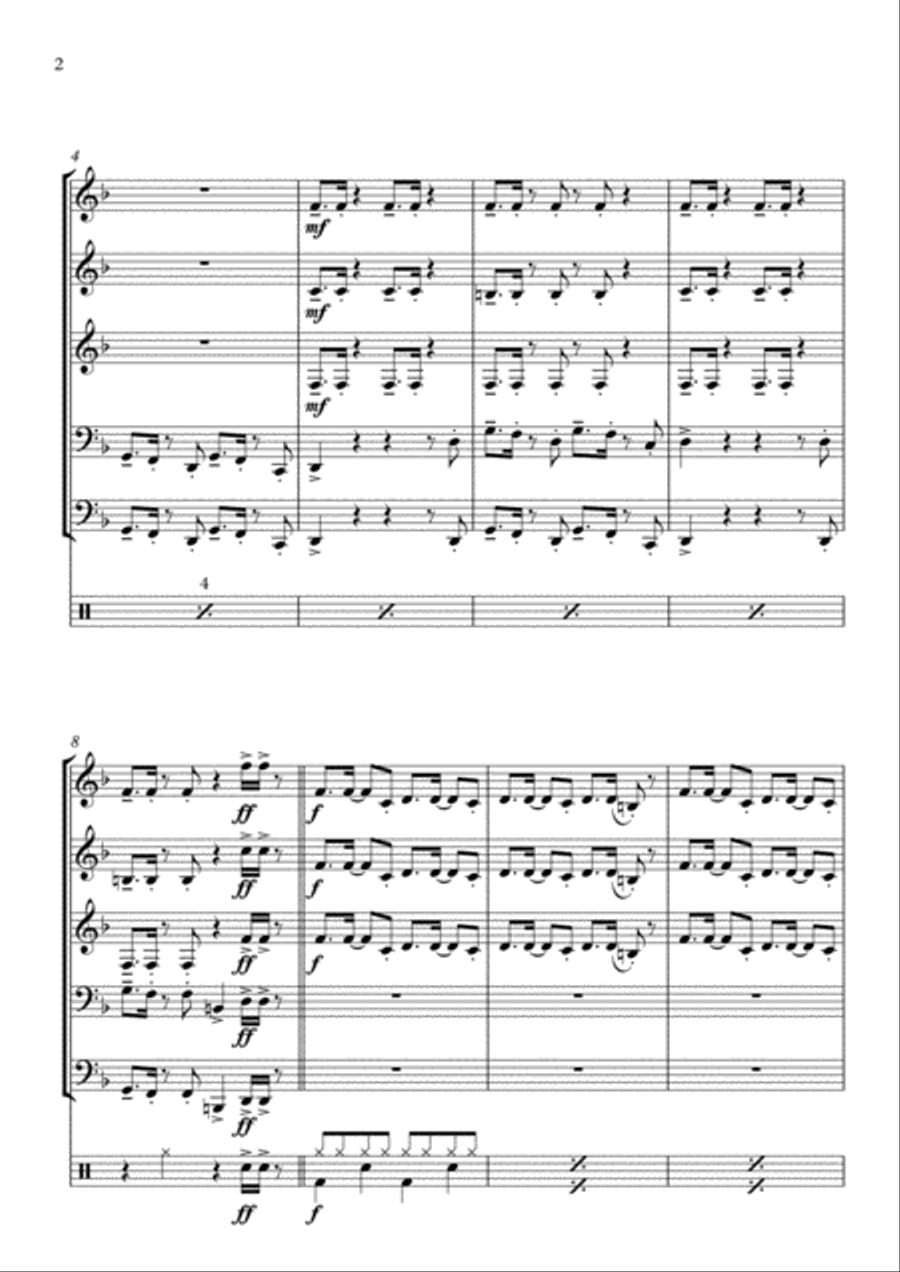 Uptown Funk Small Ensemble scores gallery preview page 2