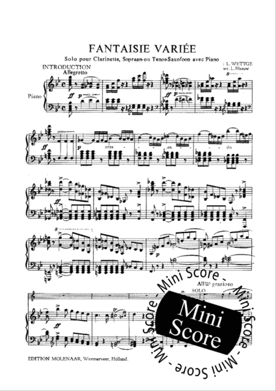 Fantaisie Variee Clarinet scores gallery preview page 4