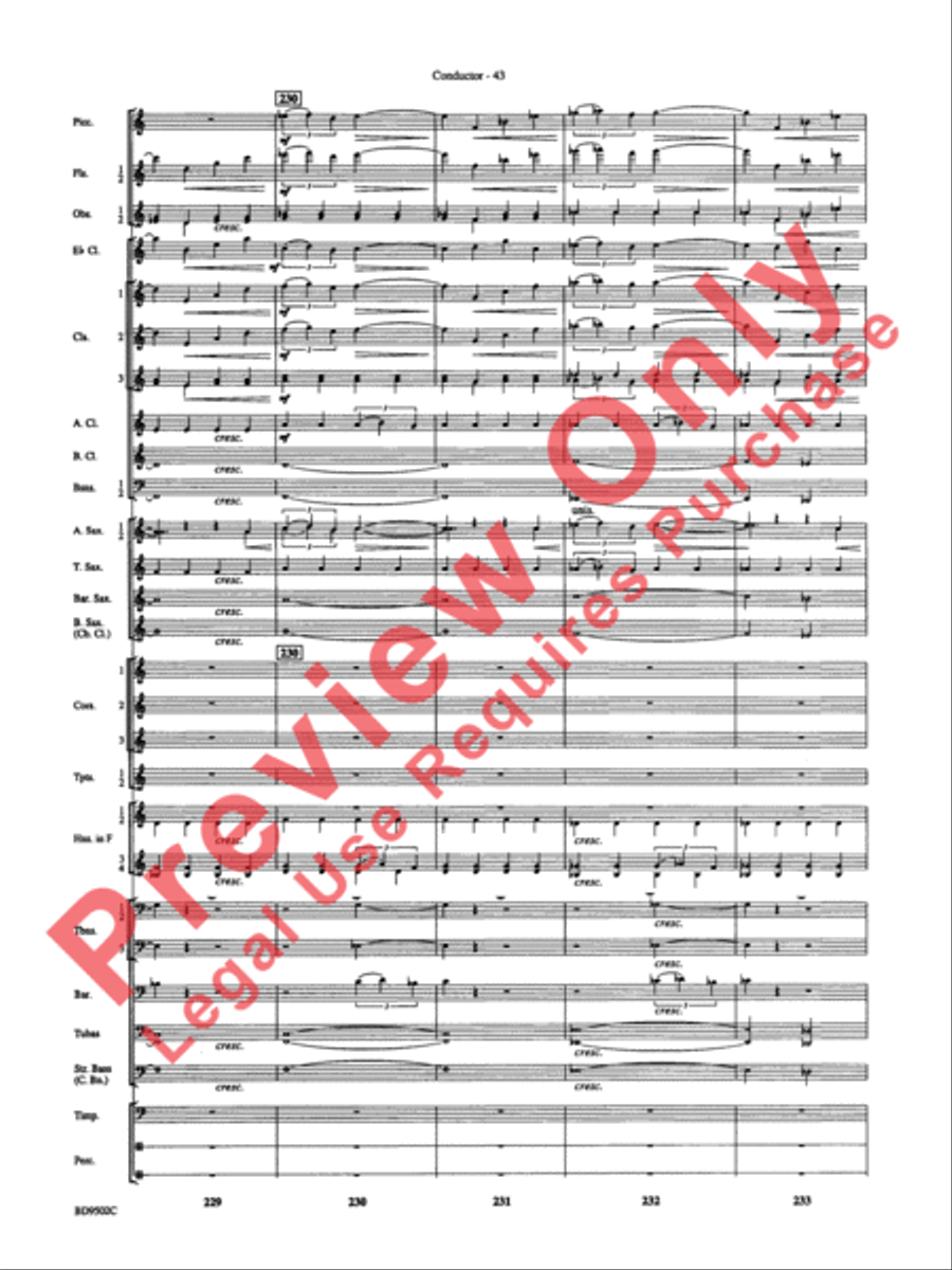 Symphony No. 3 for Band Concert Band scores gallery preview page 46