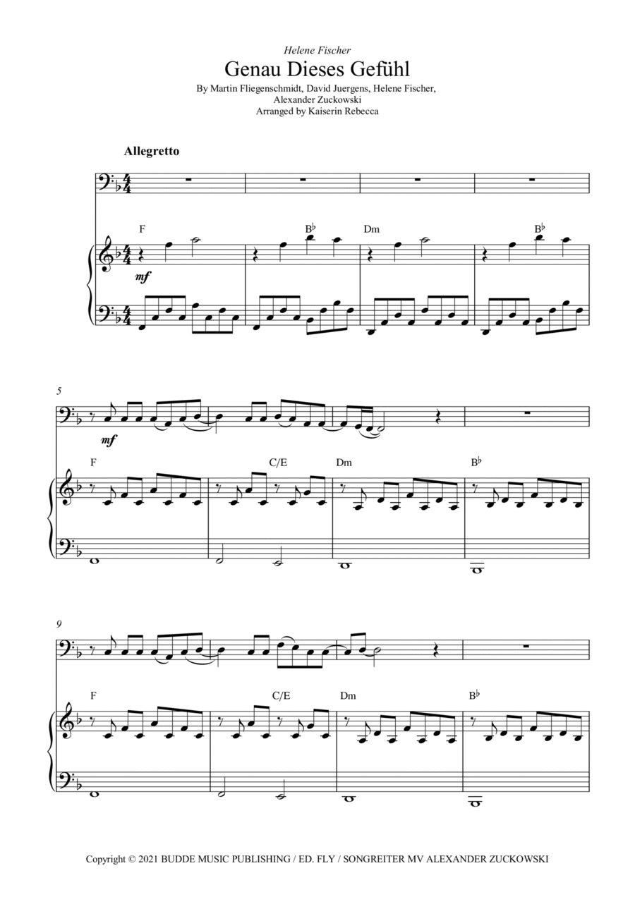 Genau Dieses Gefuehl Genau Dieses Gefuehl Bassoon scores gallery preview page 1