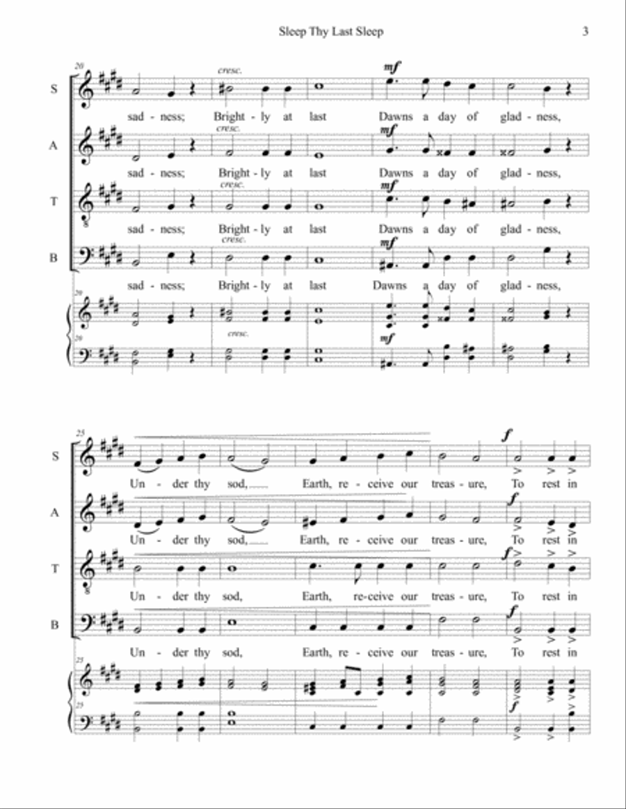 Sleep Thy Last Sleep Sleep Thy Last Sleep 4-Part scores gallery preview page 3