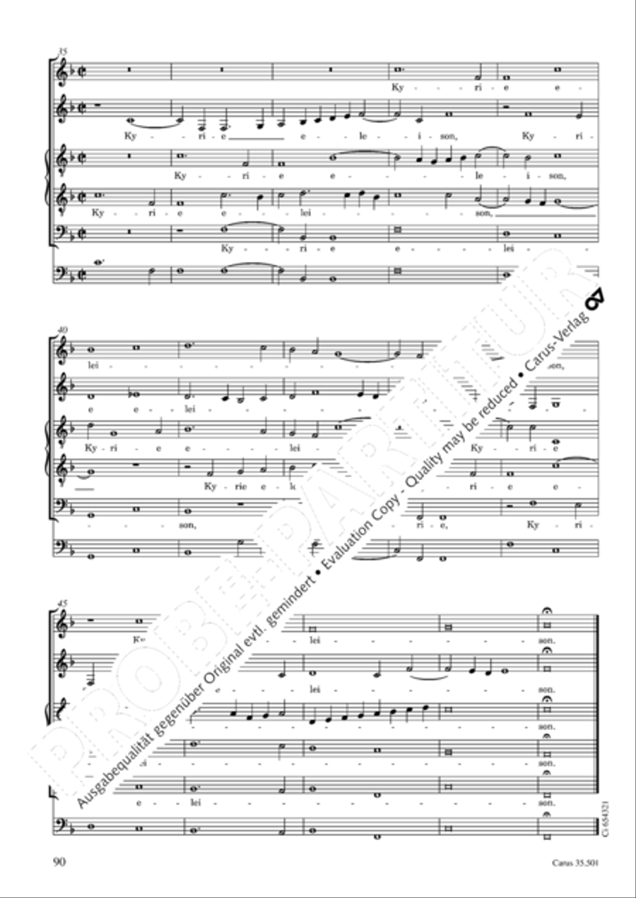 Palestrina: Masses and individual movements Score scores gallery preview page 105