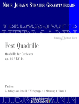 Book cover for Fest Quadrille Op. 44 RV 44