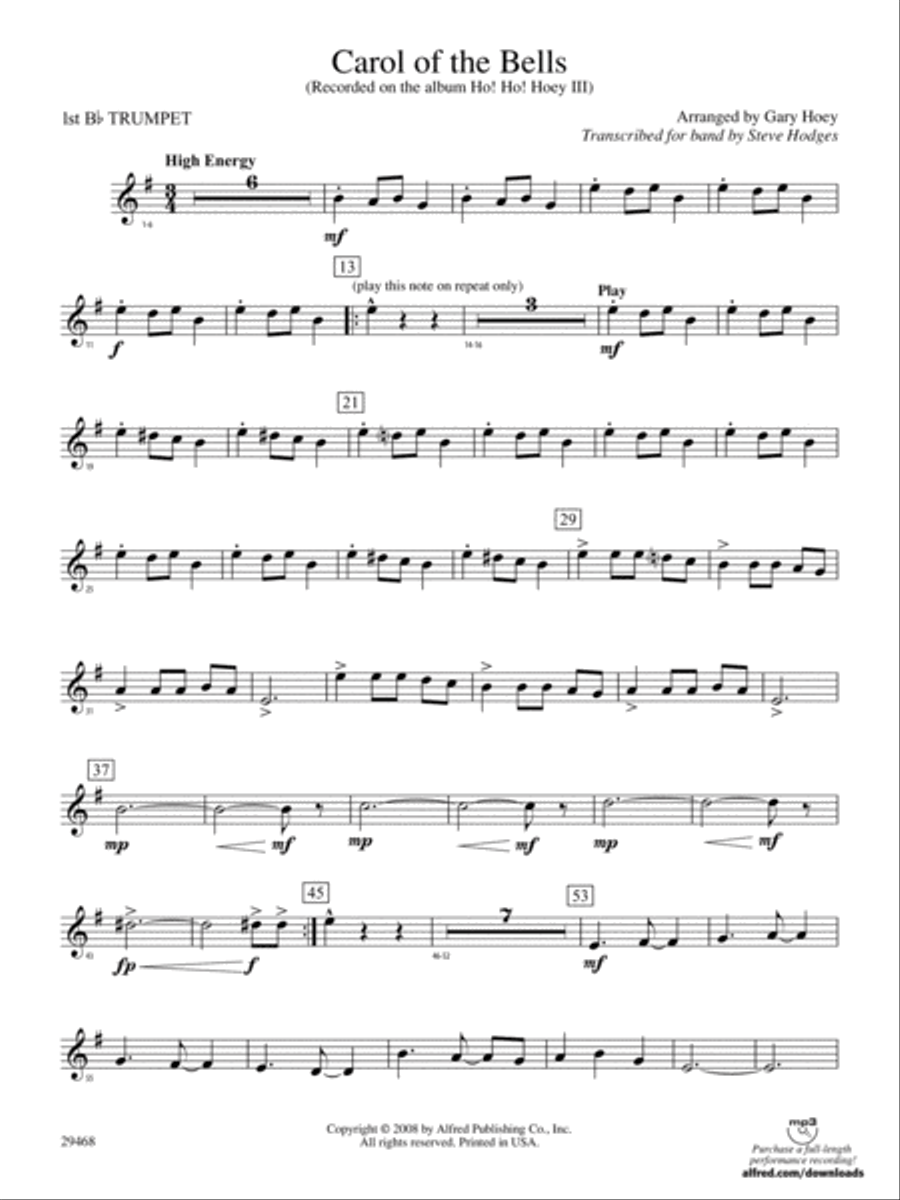 Carol of the bells drums new arrivals