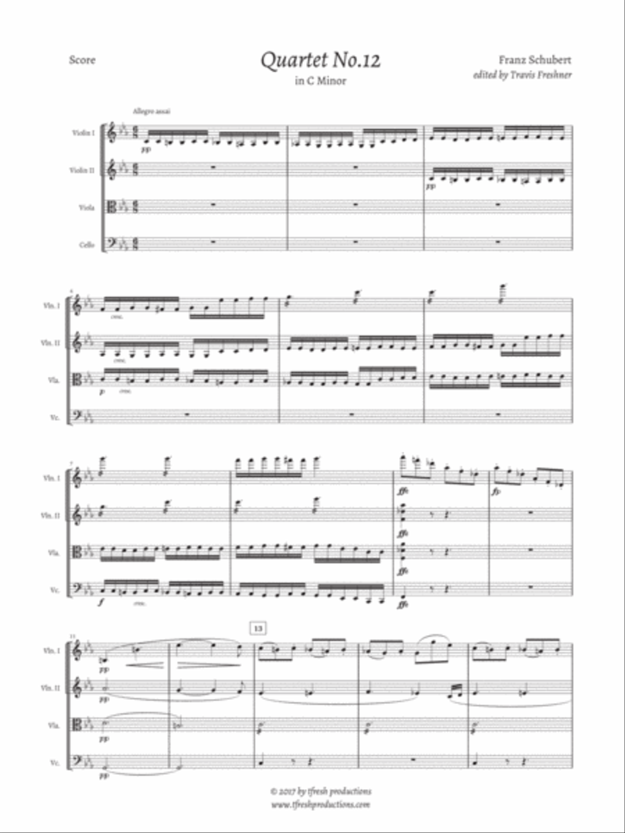 String Quartet No.12 String Quartet scores gallery preview page 1
