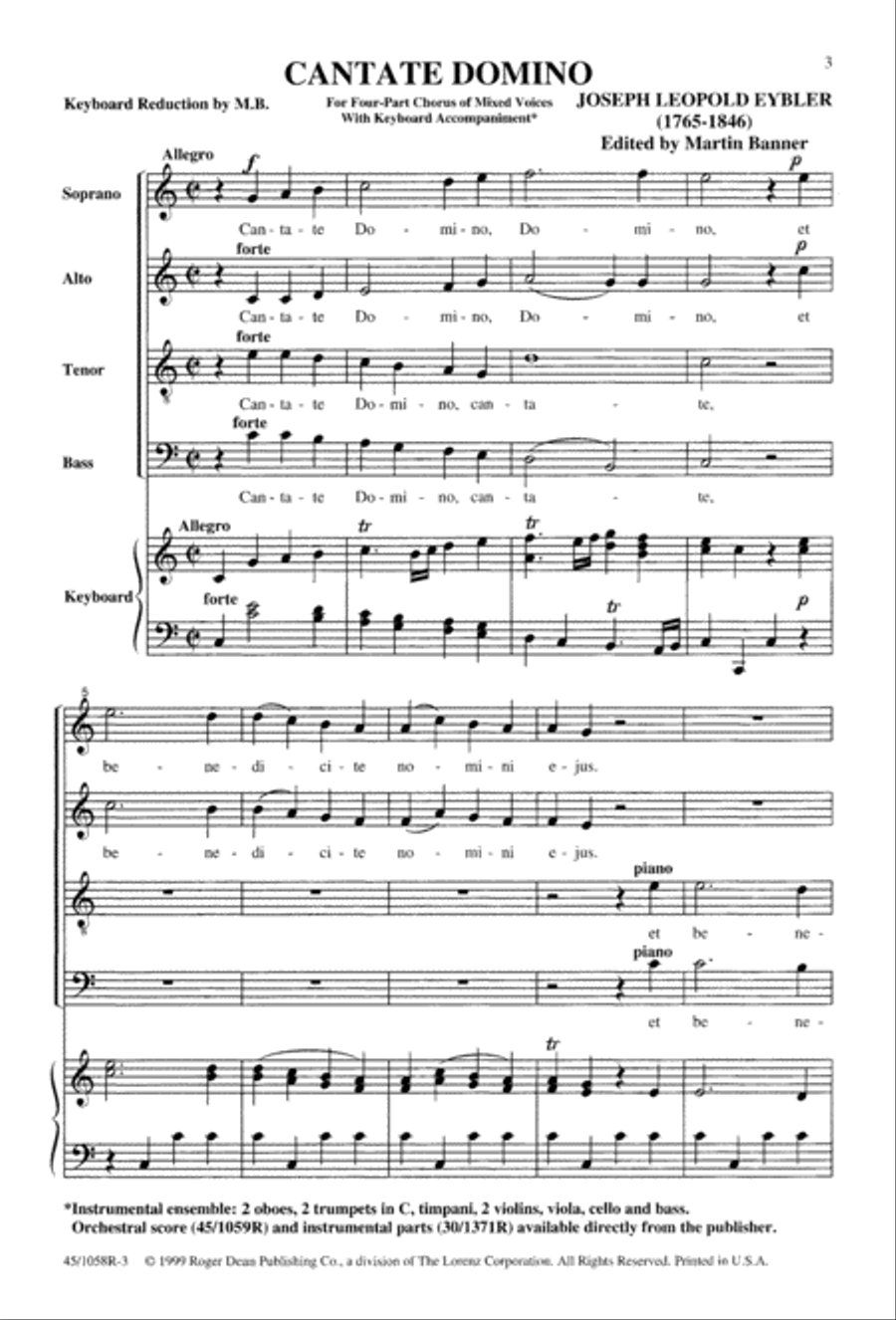 Cantate Domino 4-Part scores gallery preview page 5