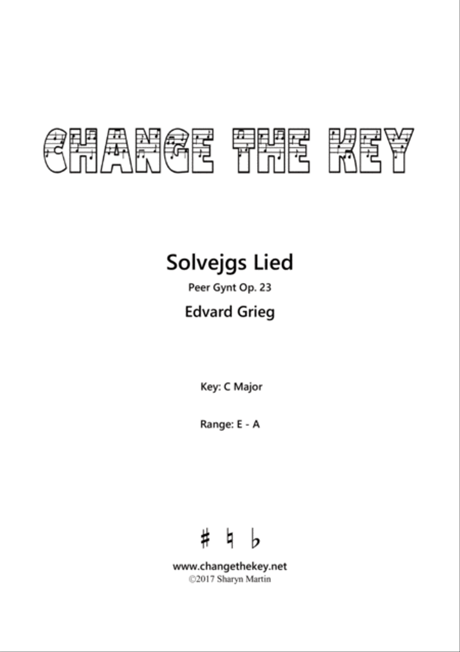 Solvejgs Lied - C Major Voice Solo scores gallery preview page 1