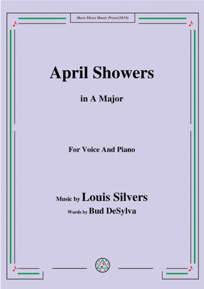 Louis Silvers-April Showers,in A Major,for Voice&Piano
