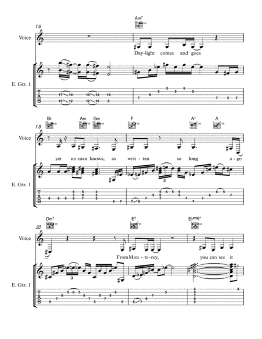 Monterey Electric Guitar scores gallery preview page 4