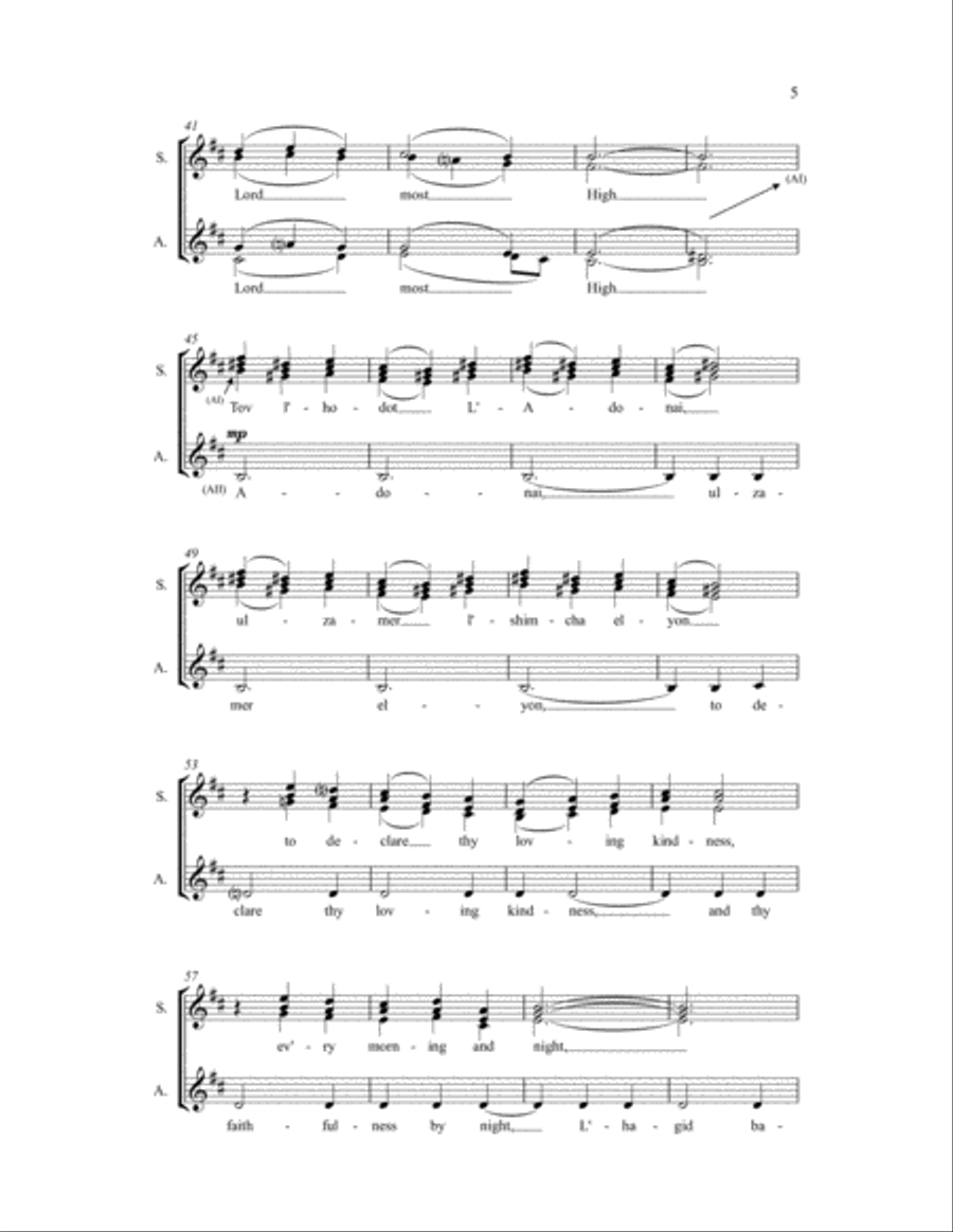 A Psalm of Praise SSAA scores gallery preview page 4