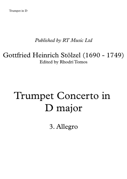 Stolzel Concerto in D major (HauH 5.3). 3. Allegro.