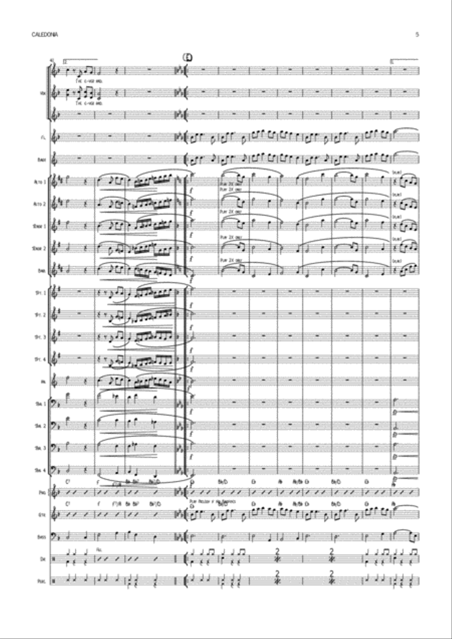 Caledonia Caledonia Jazz Ensemble scores gallery preview page 5