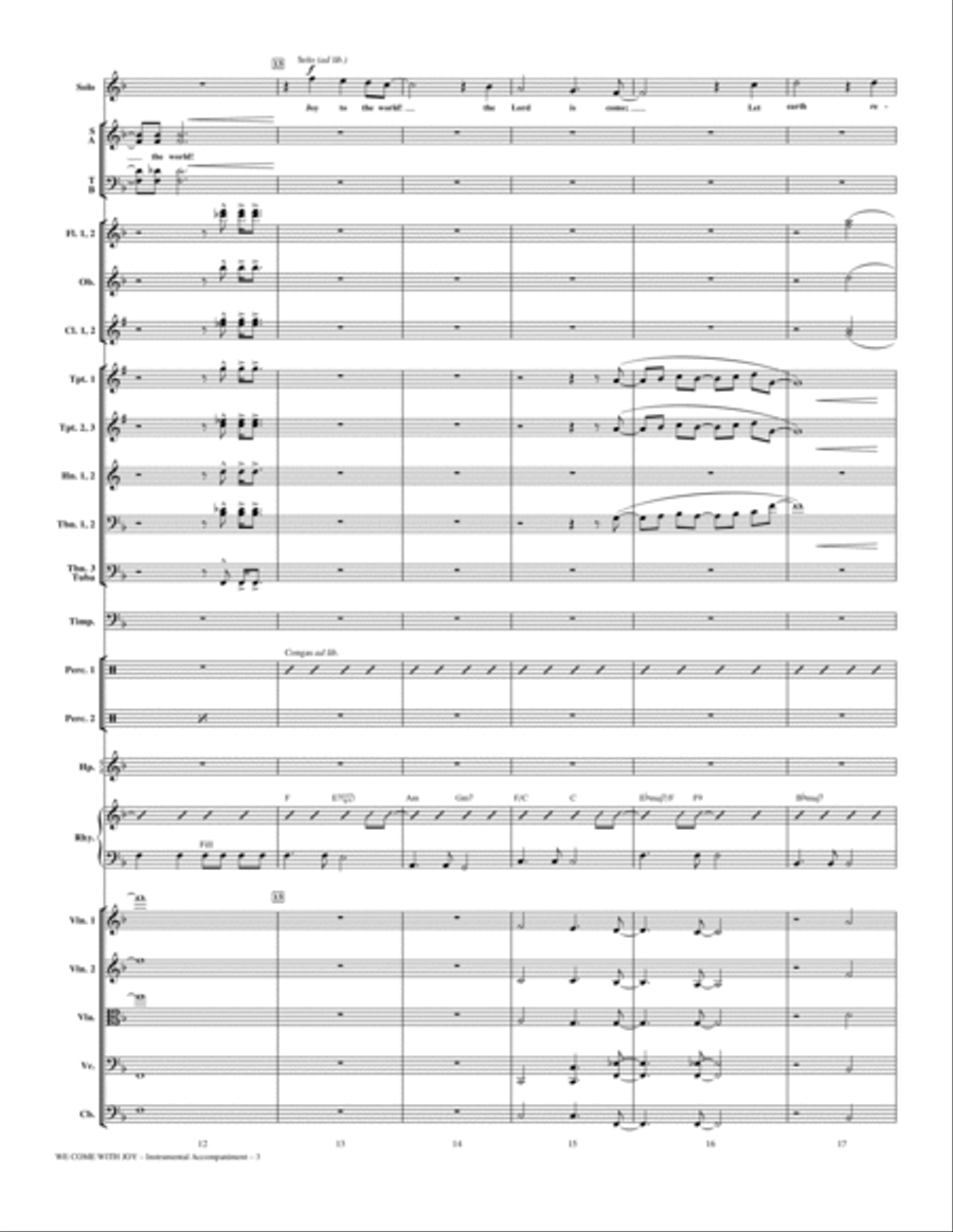 We Come With Joy Orchestration - Full Score Choir scores gallery preview page 3