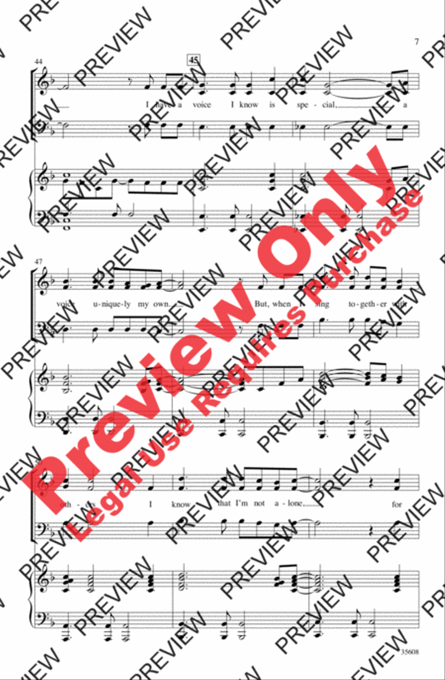 I Have a Voice I Have a Voice 3-Part scores gallery preview page 7