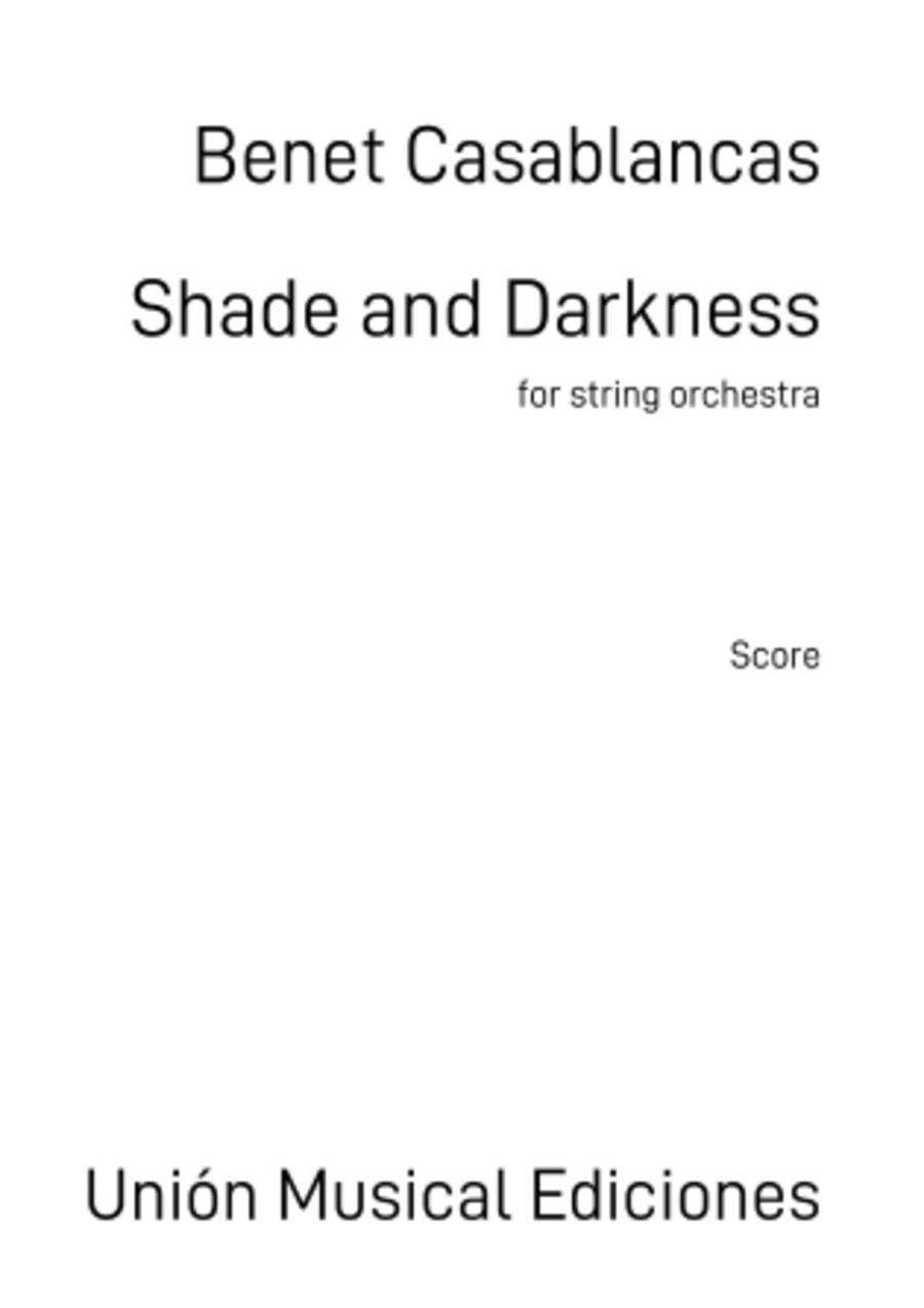 Shade and Darkness (Score) Score scores gallery preview page 1