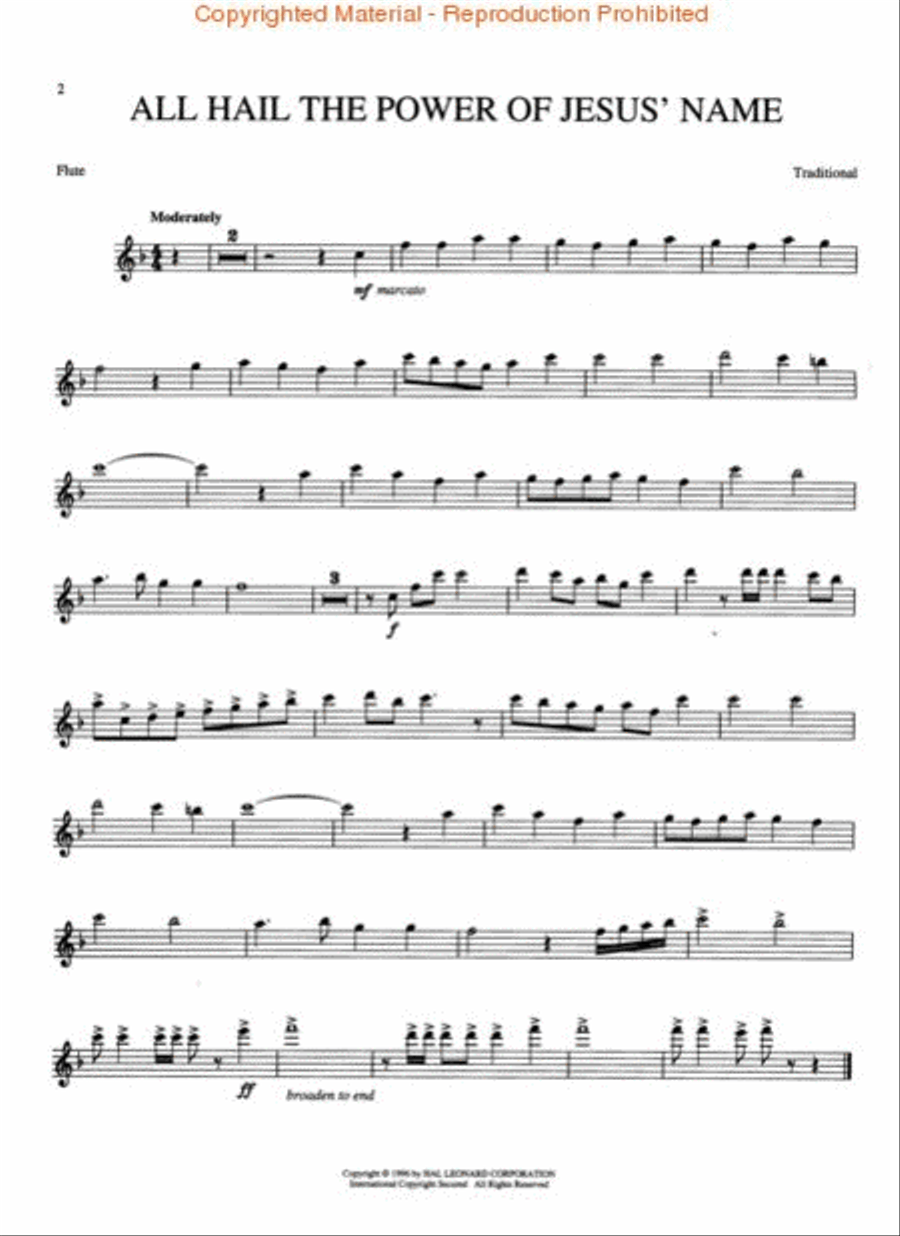 Hymns For The Master - Flute Flute Solo scores gallery preview page 2