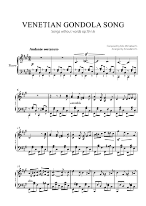 Venetian Gondola song op.19 n.6 - F#m