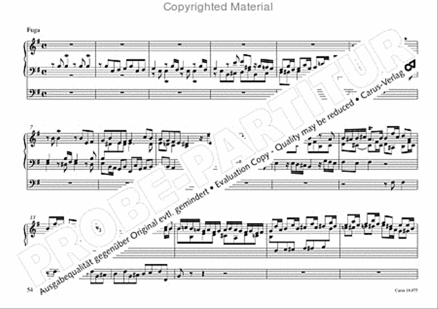 Freiburger Orgelbuch: Stammteil Organ Solo scores gallery preview page 55