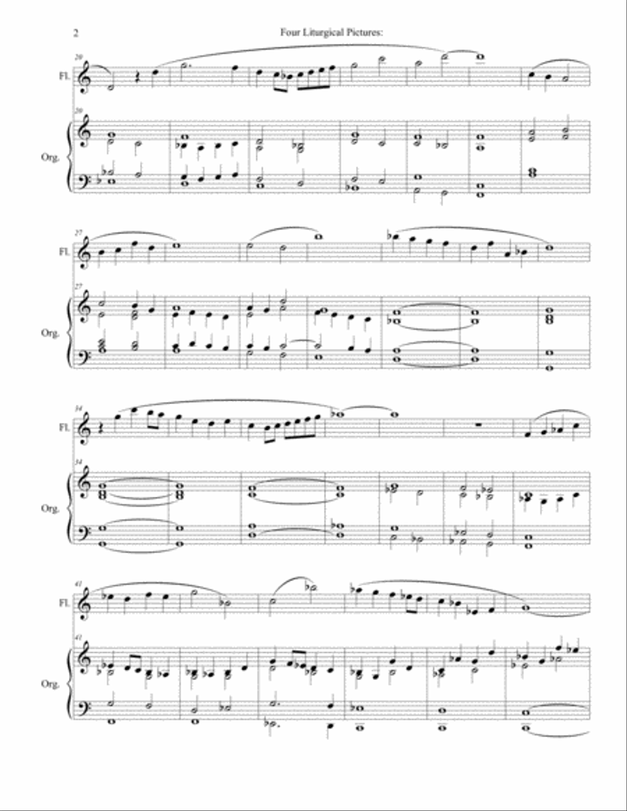 Four Liturgical Pictures for Flute and Organ: II Elevation (Communion) Four Liturgical Pictures for Flute and Organ: II Elevation (Communion) Woodwind Duet scores gallery preview page 2