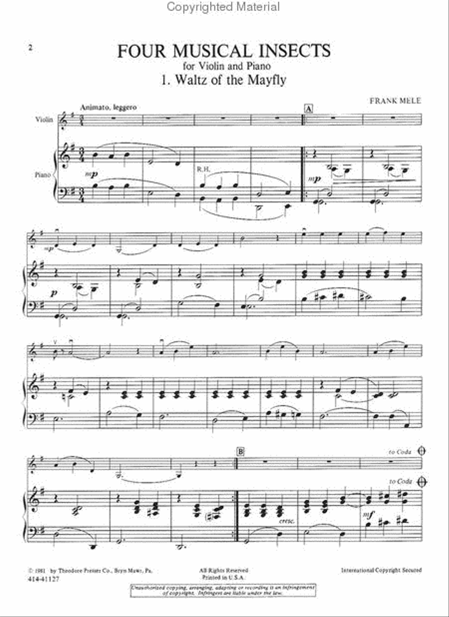Four Music Insects Chamber Music scores gallery preview page 2