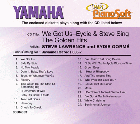 We Got Us - Eydie & Steve Sing the Golden Hits - Piano Software