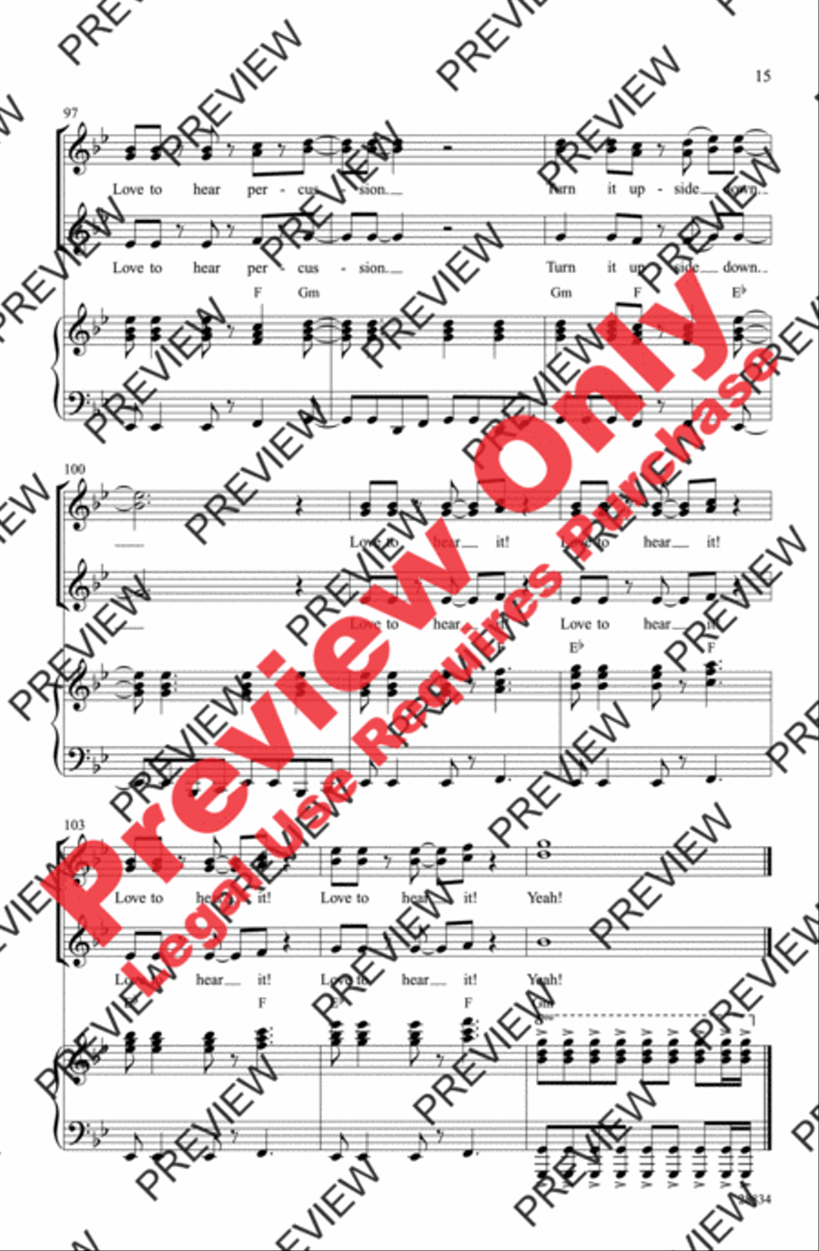 Turn the Beat Around Turn the Beat Around Women's Choir scores gallery preview page 15