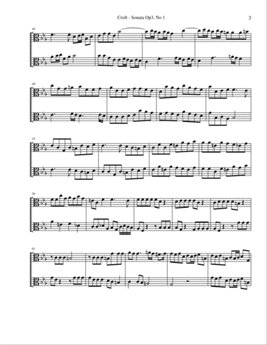 6 Sonata Duets for 2 Violas - vol. 1 - Willam Croft (arr. K. L. Knott) String Duet scores gallery preview page 4