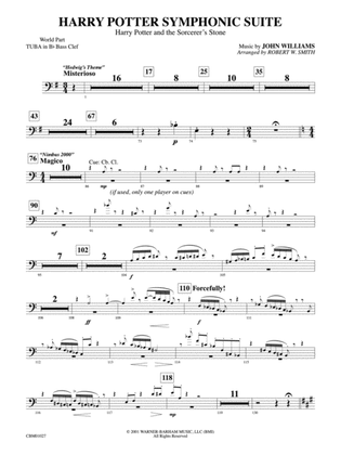 Harry Potter Symphonic Suite: (wp) B-flat Tuba B.C.