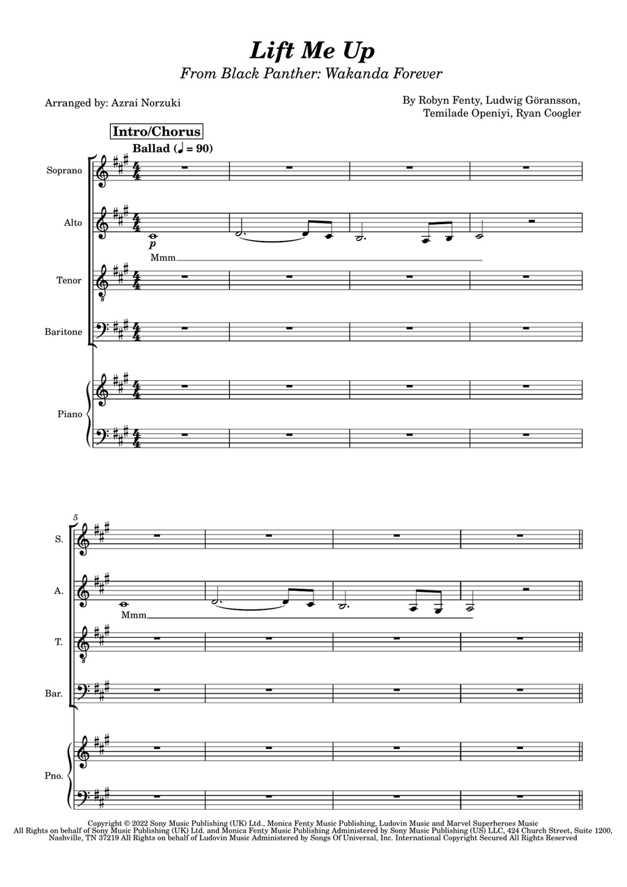 Lift Me Up 4-Part scores gallery preview page 3