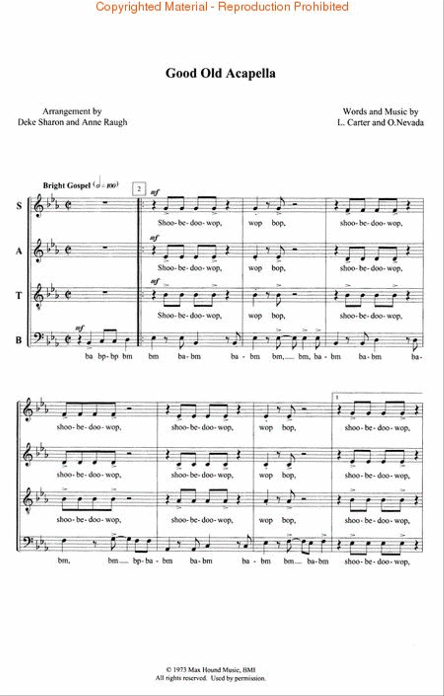 Contemporary A Cappella Songbook – Vol. 1 (Collection) 4-Part scores gallery preview page 2