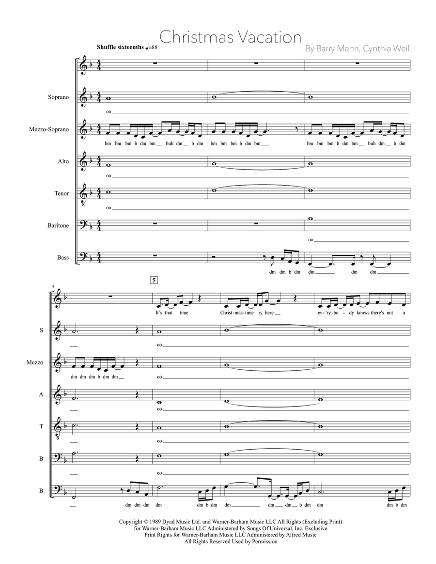 Christmas Vacation Divisi scores gallery preview page 1