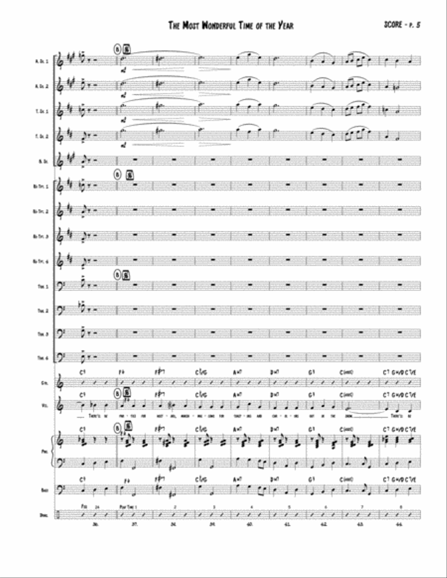 The Most Wonderful Time Of The Year Jazz Ensemble scores gallery preview page 6