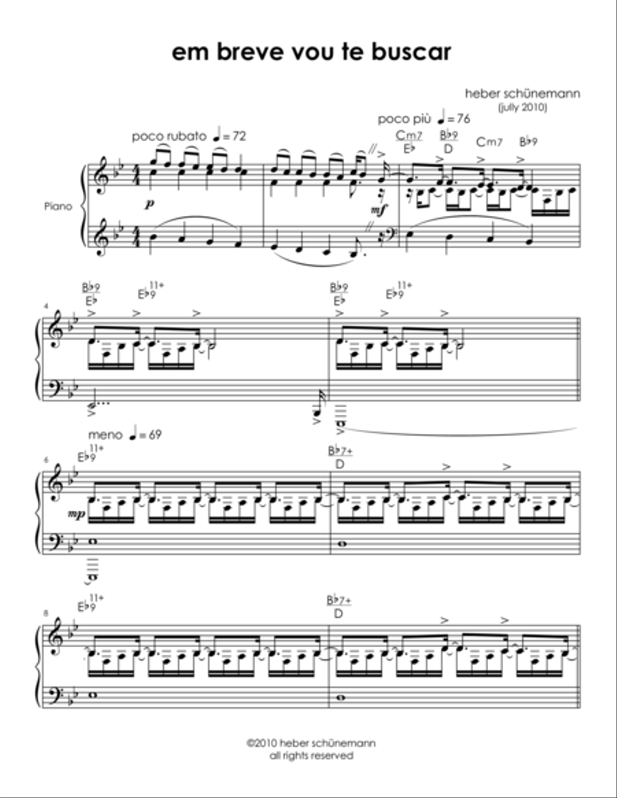 Em Breve Vou Te Buscar Voice scores gallery preview page 1