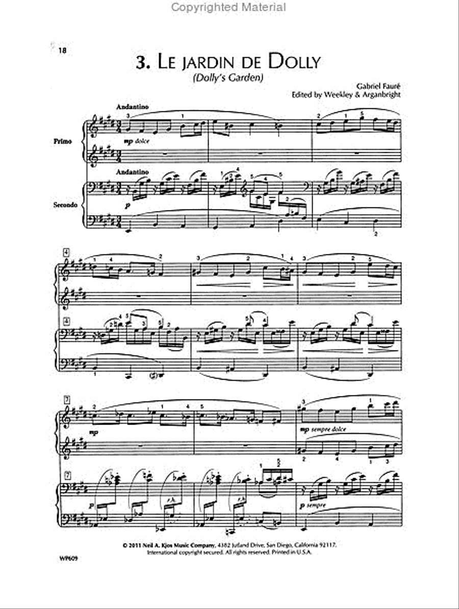 Dolly Suite Opus 56 1 Piano, 4-Hands scores gallery preview page 4