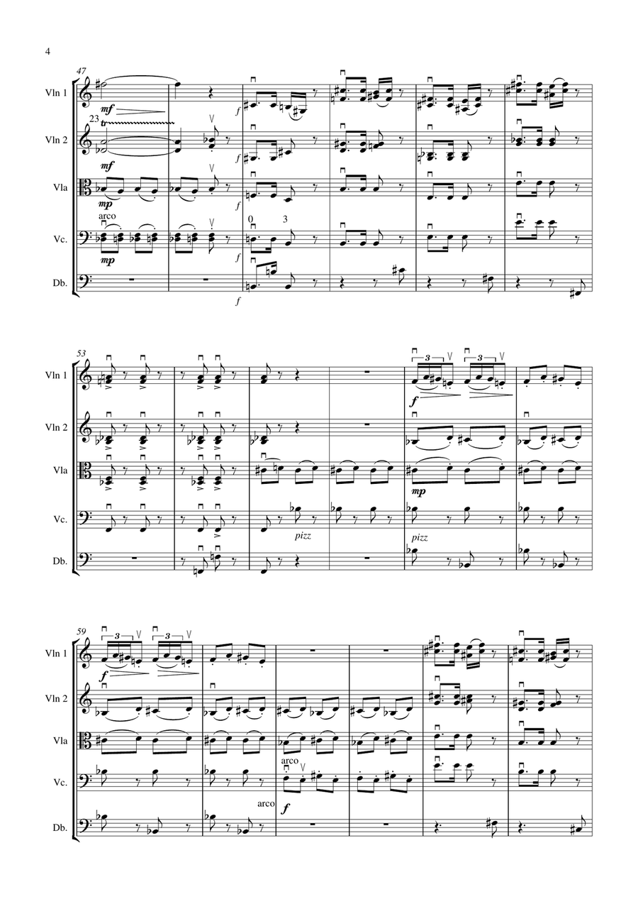 Psycho (theme) String Orchestra scores gallery preview page 4