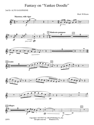 Fantasy on "Yankee Doodle": 2nd E-flat Alto Saxophone