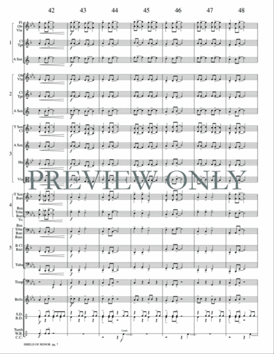 Shield of Honor Concert Band scores gallery preview page 10