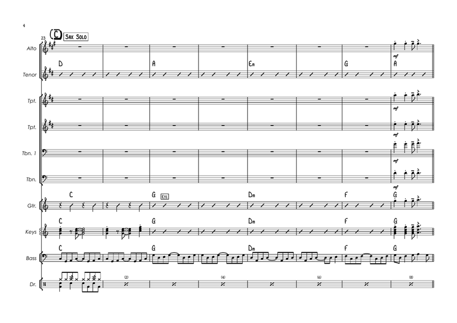 I Can't Help Myself (Sugar Pie, Honey Bunch) Jazz Ensemble scores gallery preview page 4
