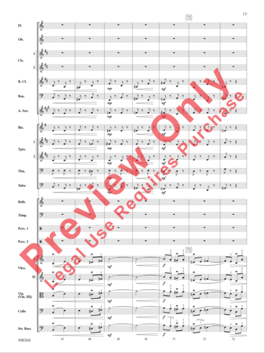 Overture from Carmen Full Orchestra scores gallery preview page 14