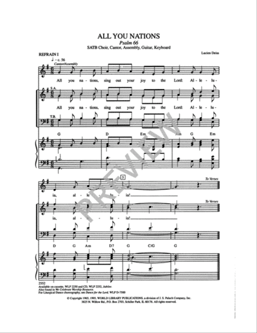 All You Nations All You Nations 4-Part scores gallery preview page 2