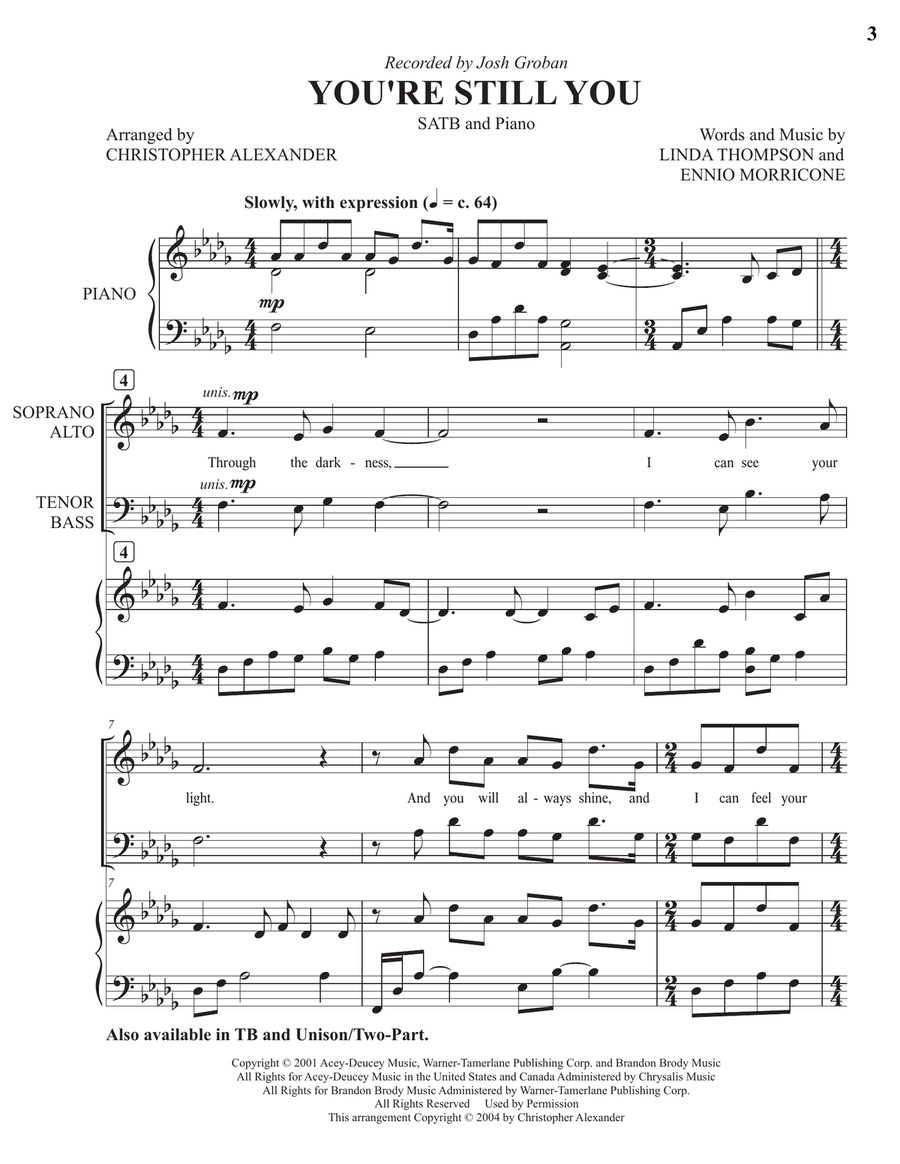 You're Still You You're Still You 4-Part scores gallery preview page 3