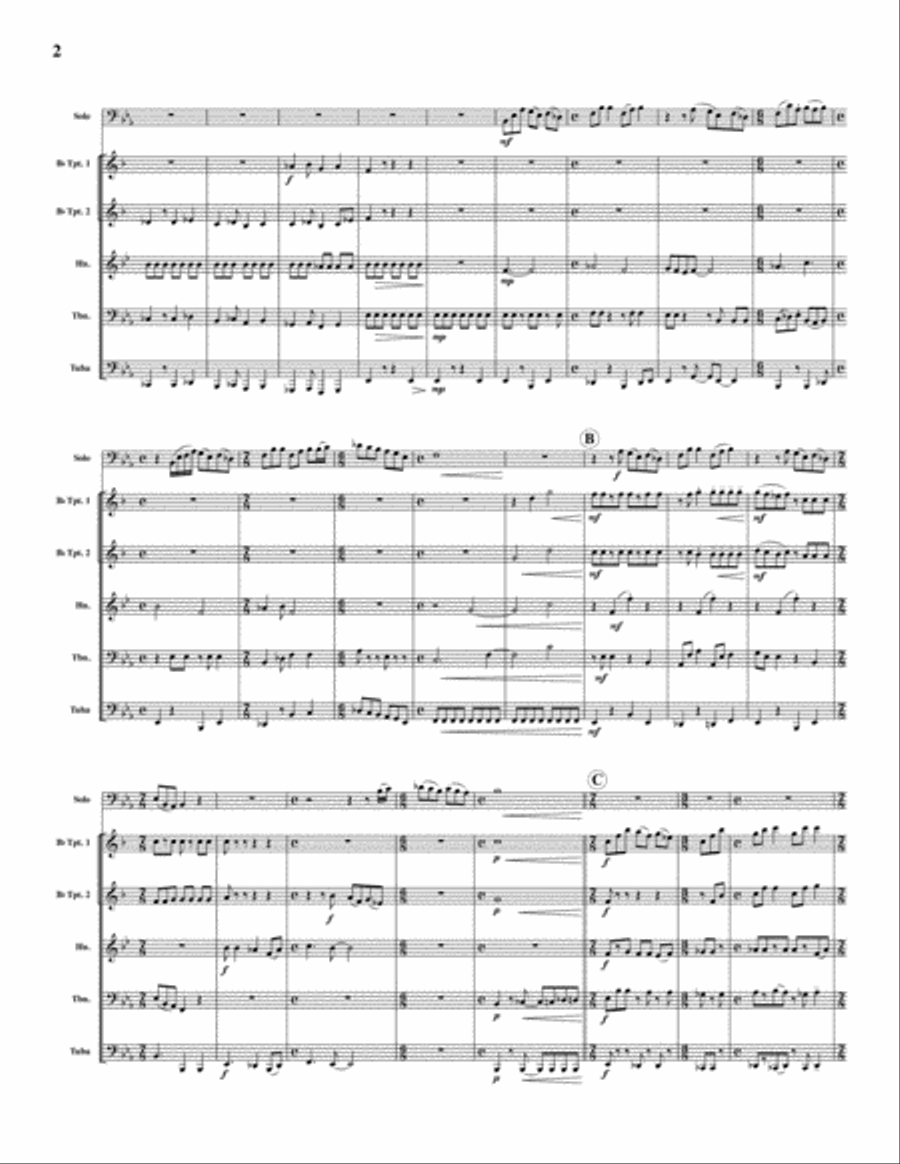 Kaleidoscopic Overdrive Brass Quintet scores gallery preview page 2