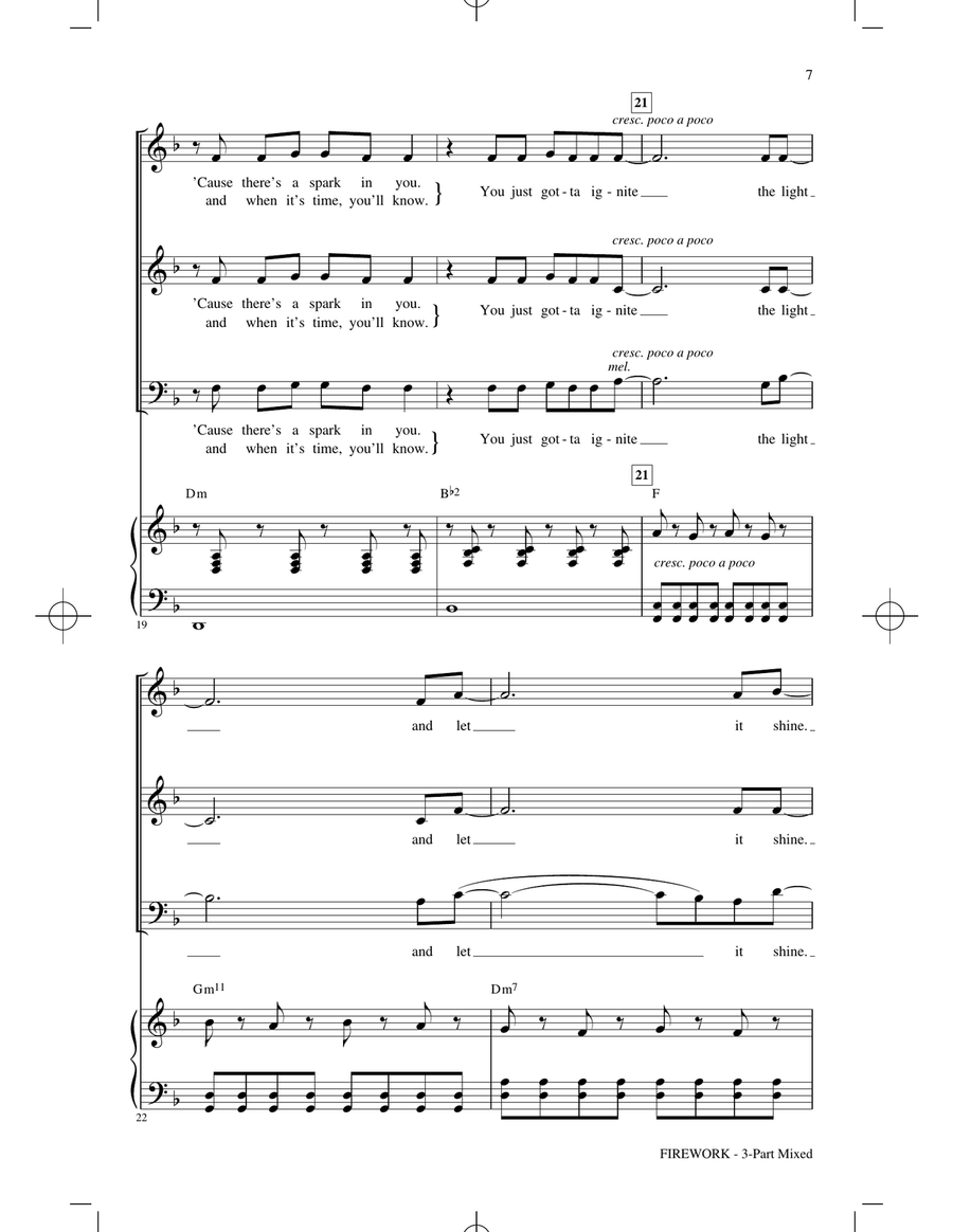 Firework (arr. Roger Emerson) 3-Part scores gallery preview page 5