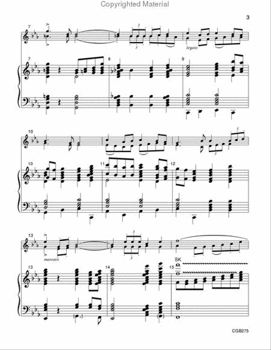 Come, Ye Faithful, Raise the Strain Handbell Choir scores gallery preview page 3