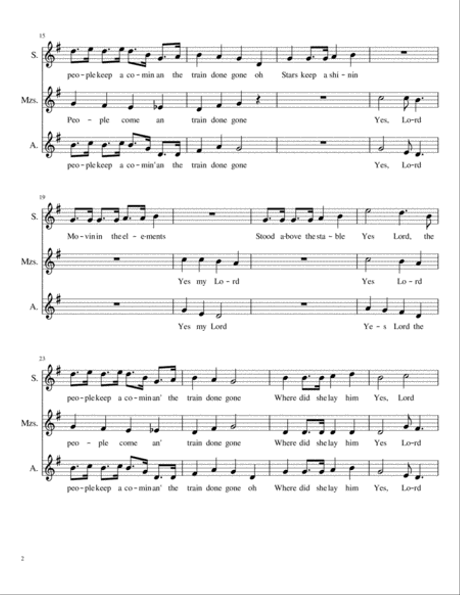 Mary had a Baby Mary had a Baby SSA scores gallery preview page 2