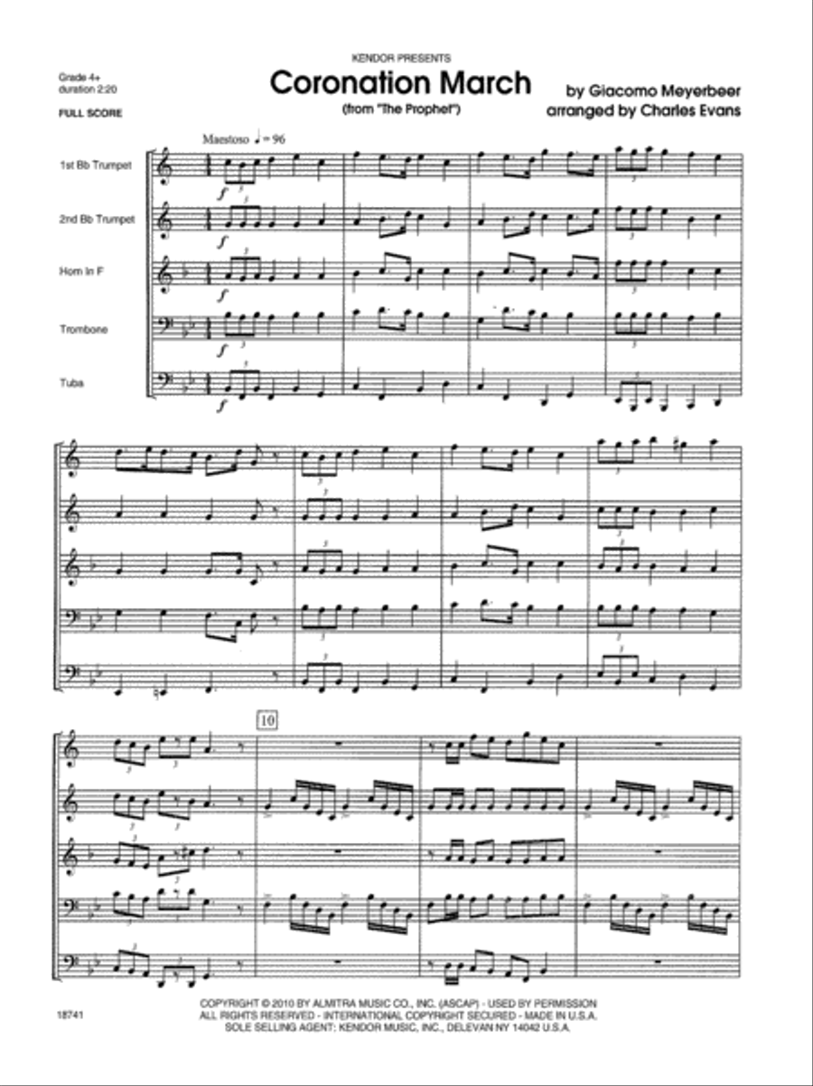 Coronation March (from 'The Prophet') Horn scores gallery preview page 2