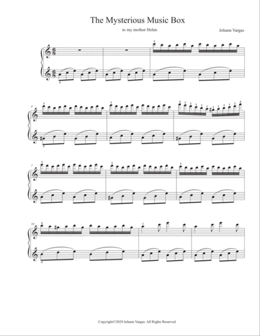 The Winter music Box The Winter music Box Piano Solo scores gallery preview page 1