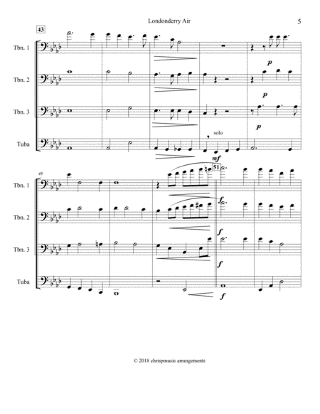 Londonderry Air (Danny Boy) - Trombone Quartet image number null