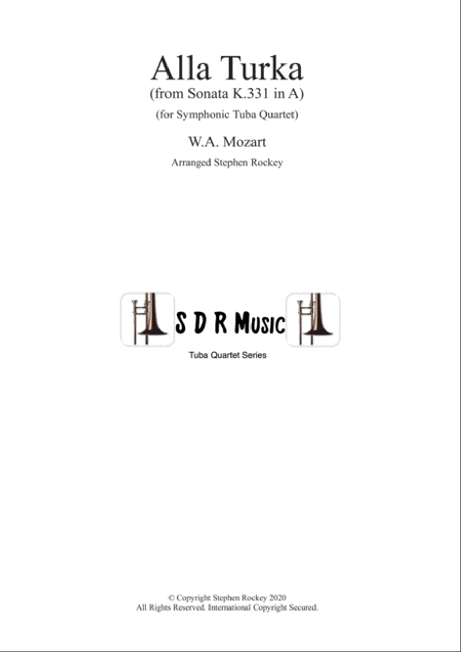 Alla Turka (Turkish March) for Symphonic Tuba Quartet Tuba Quartet scores gallery preview page 1