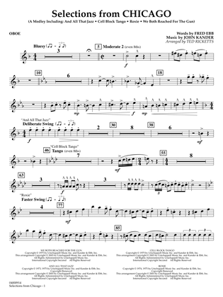 Selections from Chicago (arr. Ted Ricketts) - Oboe